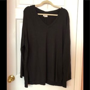 Lou and Grey- tunic sweat shirt- black